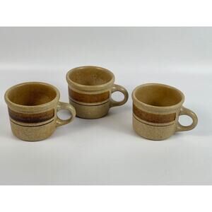 Palamino Mugs Set of 3 Pottery Craft; Made in USA; 10 oz.